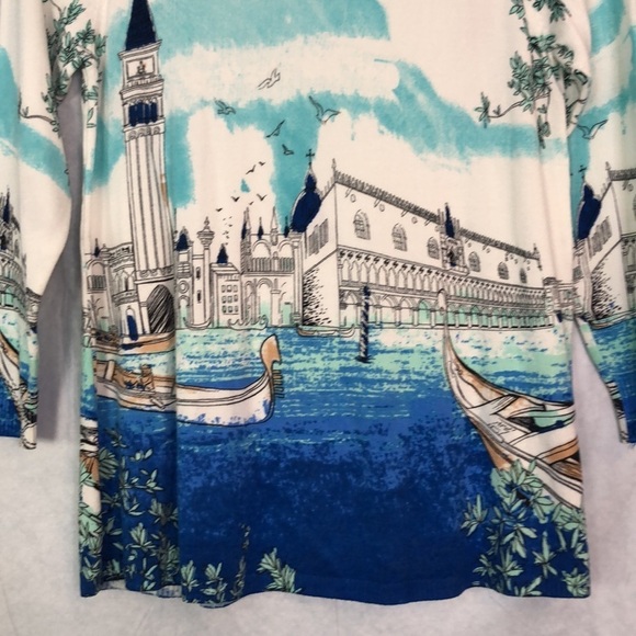 Joseph A Gondola High Low Lightweight Sweater 
3/4 Sleeve Size M - Picture 6 of 10